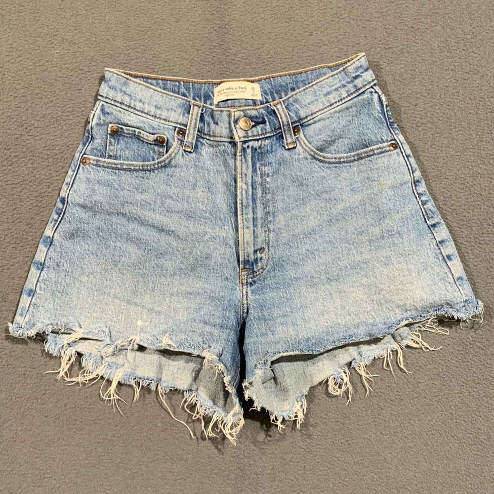 Abercrombie & Fitch 90s Relaxed Cutoff Shorts Womens 26 Curve Love High Rise